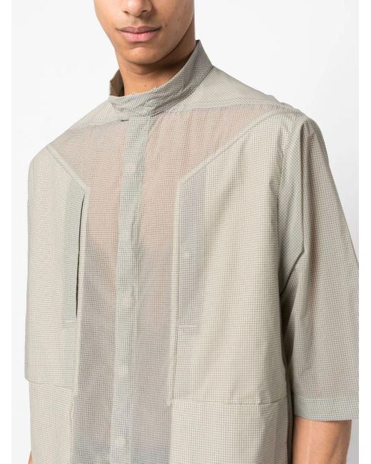 Rick Owens Natural Semi Transparent Shirt for men