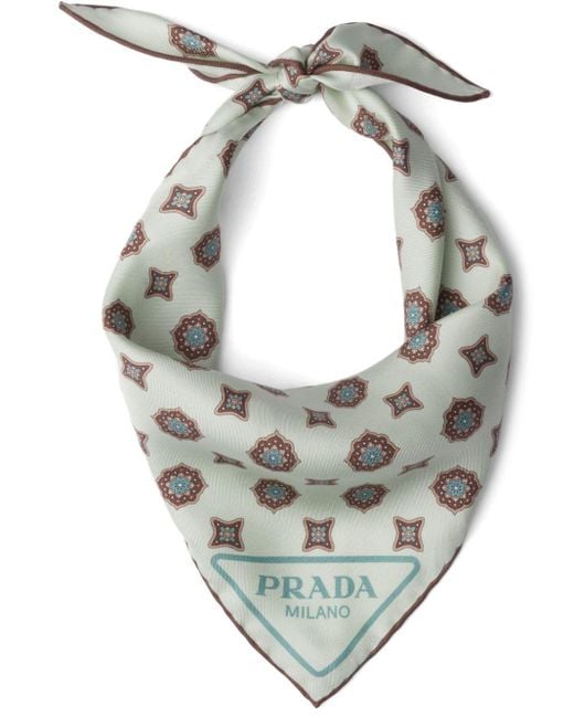 Prada Sjaal Met Print in het Gray voor heren