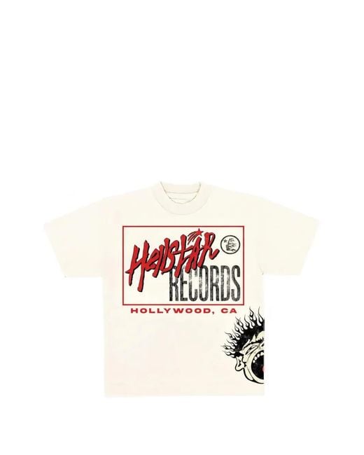 HELLSTAR White Records Graphic-Print T-Shirt for men