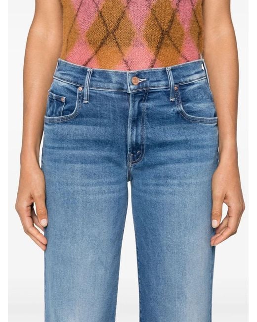 Mother Blue The Mid Rise Maven Sneak Jeans