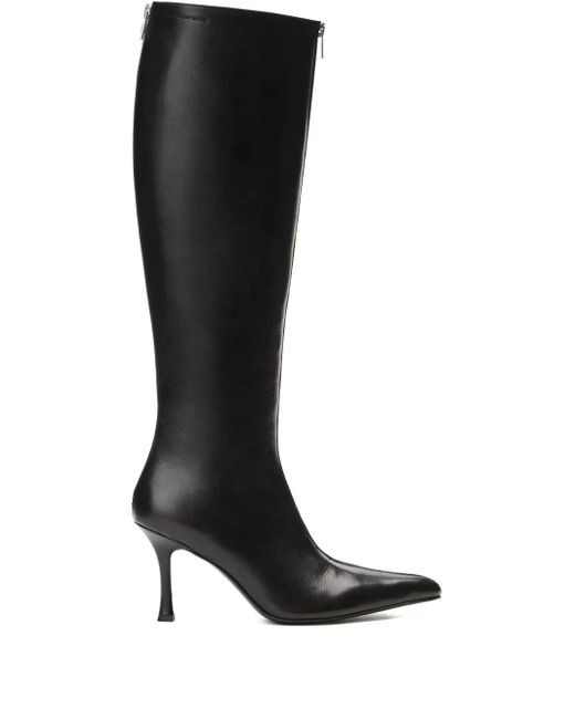 Alexander Wang Black Spitze Vera Stiefel Mit Reißverschlussdetail 85Mm