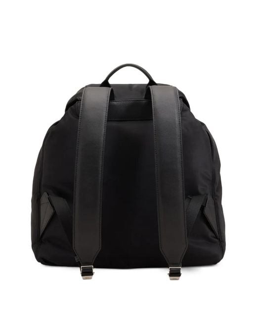 AMI Black Nylon Marcel Flap Backpack