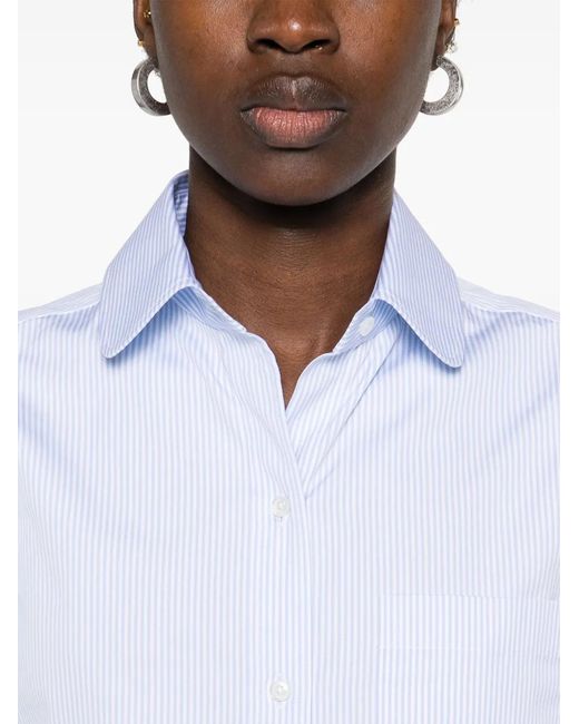 Thom Browne White Striped Poplin Shirt