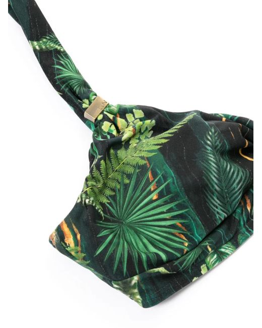 Lygia & Nanny Green Marcela Bikinioberteil Mit Blatt-Print