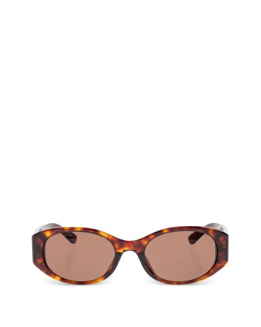 Balenciaga Pink Oval-Frame Tortoiseshell Sunglasses