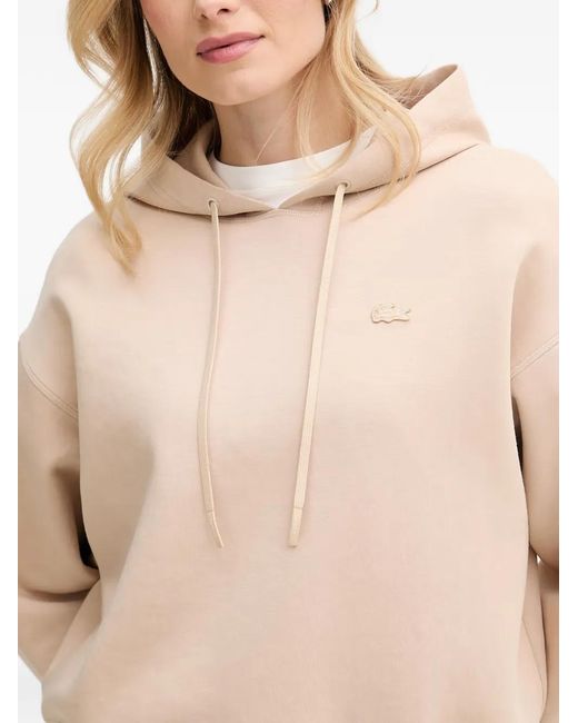Lacoste Blue Logo-Patch Drawstring Hoodie
