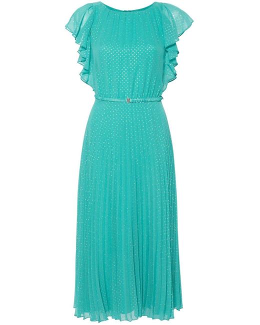 Nissa Blue Rhinestone-embellished Dress