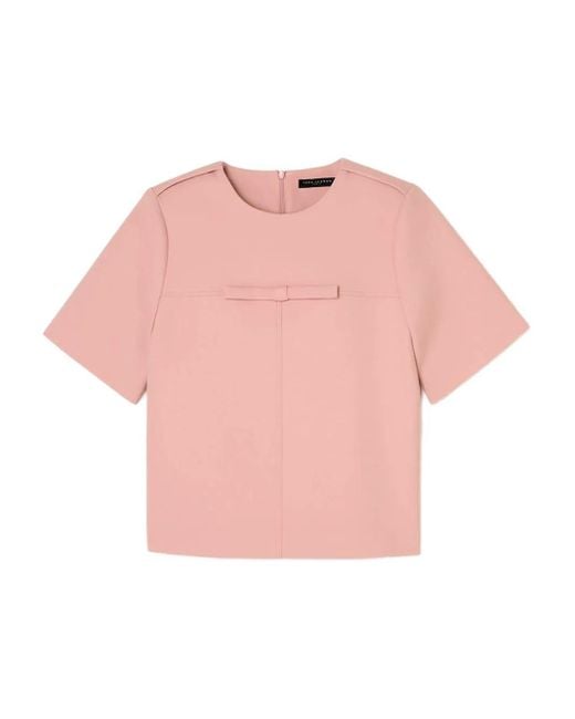 Blouse Tea À Détail De Nœud Tara Jarmon en coloris Pink