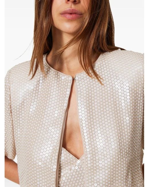 Twinset Natural Woven Shrug Wrap