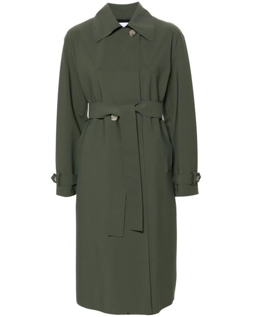 Harris Wharf London Green Belted Double-breasted Coat