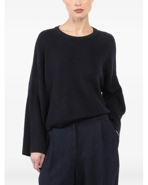 Dusan Black Round-Neck Sweater