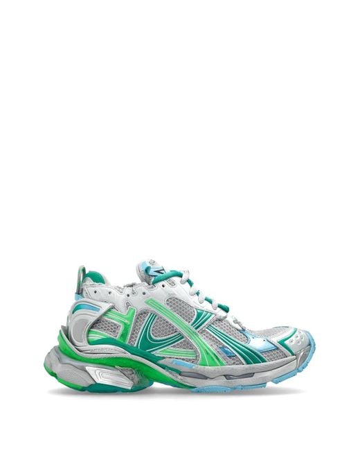 Balenciaga Green Runner Mesh-Panelled Sneakers for men