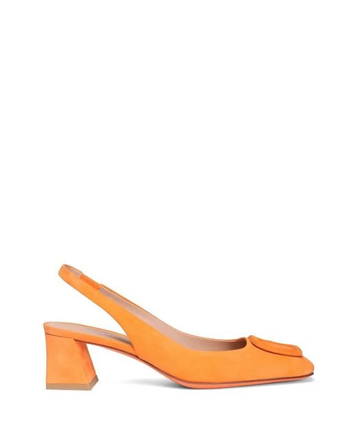 Santoni Orange Marta Buckle-Detail Sandals