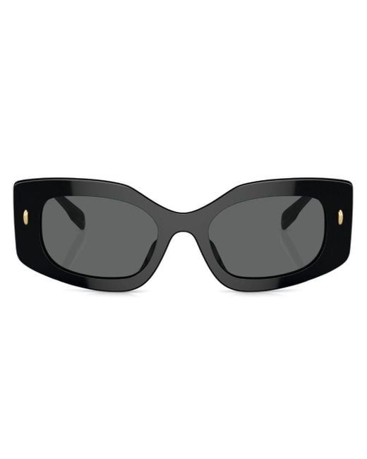 Tory Burch Black Miller Rectangle-frame Sunglasses