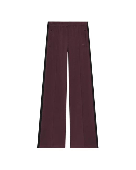 Courreges Purple Bicolor Side-Stripe Track Pants