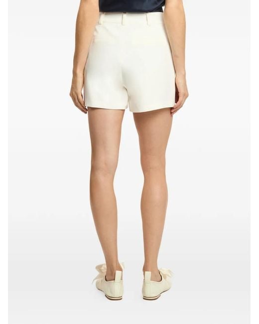 Cinq À Sept Natural Celeste Vine Embroidered Shorts