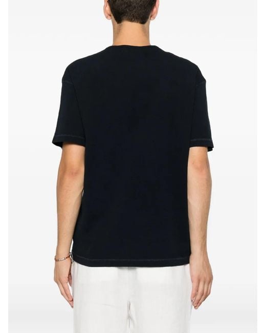 Costumein Black Crew-Neck Short-Sleeve T-Shirt for men