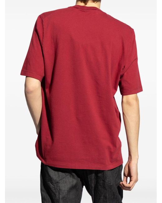 T-shirt en coton à logo imprimé DSquared² pour homme en coloris Red