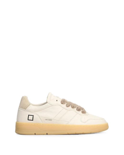 Date Natural Court 2.0 Leather Sneakers for men