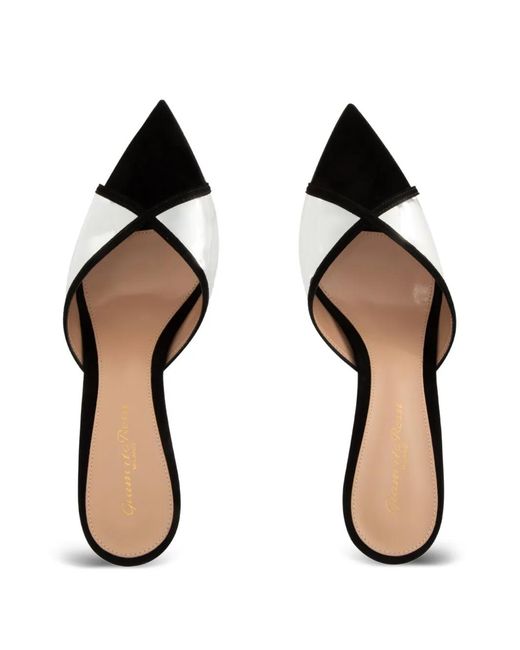 Gianvito Rossi Metallic Pointed-Toe Mules