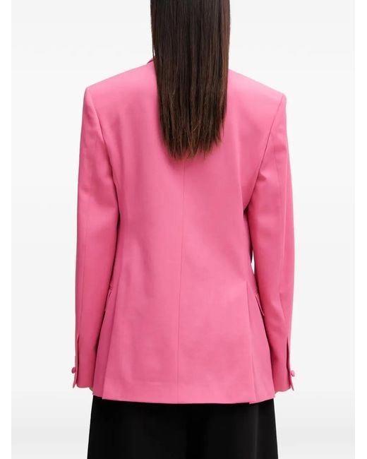 KENZO Pink Shawl-Lapel Single-Breasted Blazer