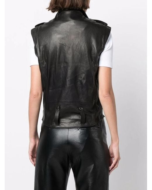 Giorgio Brato Black Leather Biker Jacket