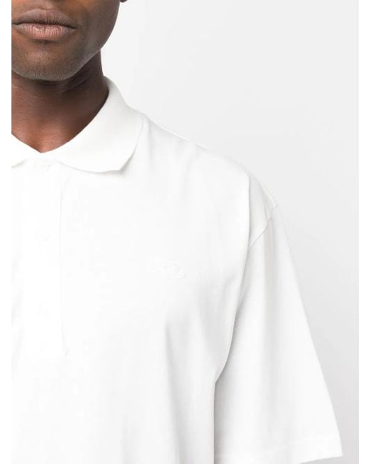 DIESEL White T-Vort-Megoval-D Cotton Polo Shirt for men