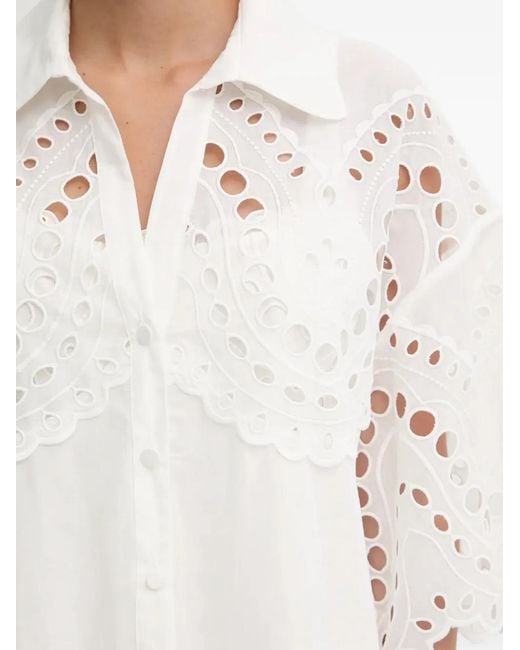 Charo Ruiz White Tao Broderie Anglaise Top