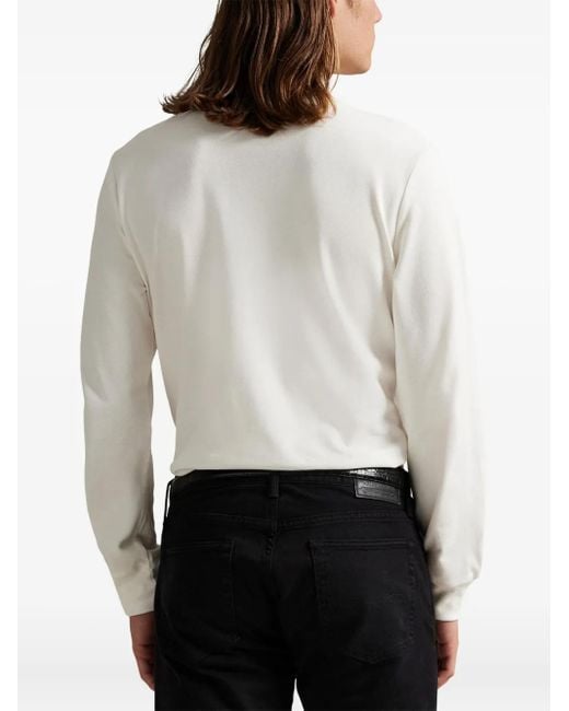 メンズ Polo Ralph Lauren ロングスリーブ ポロシャツ White