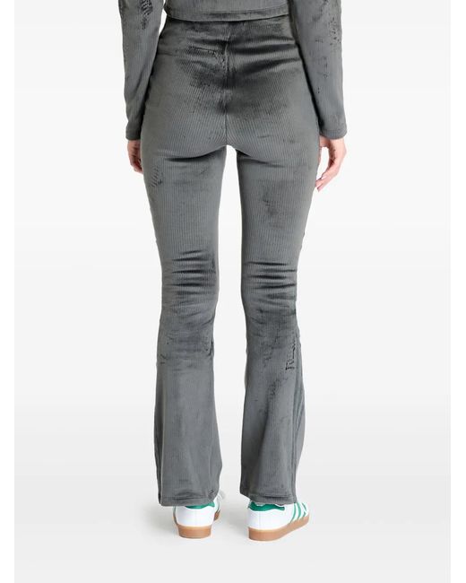 Adidas Gray Ribbed Flared Leggings