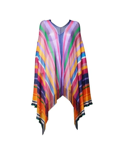 Etro Red Veste Plissée À Franges