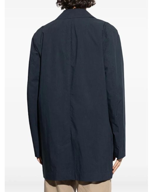 Paul Smith Blue Single-Breasted Parka for men
