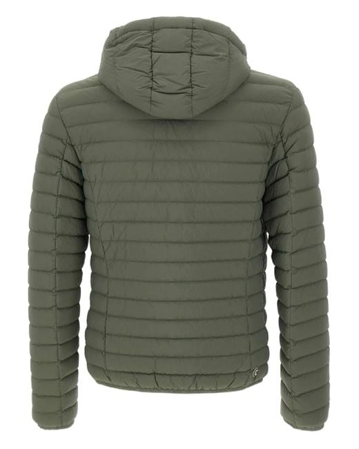Colmar Green Hooded Horizontal-Quilted Down Jacket for men