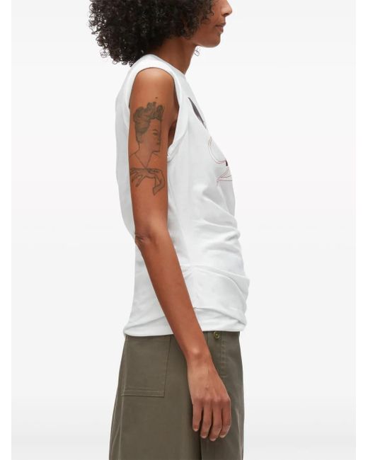 3.1 Phillip Lim White Ny Lover Jersey Tank Top