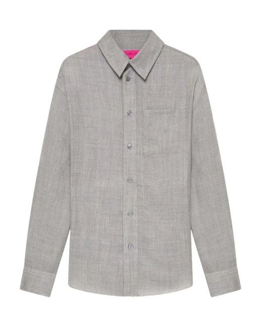 The Elder Statesman Pashmina Overhemd Met Lange Mouwen in het Gray voor heren