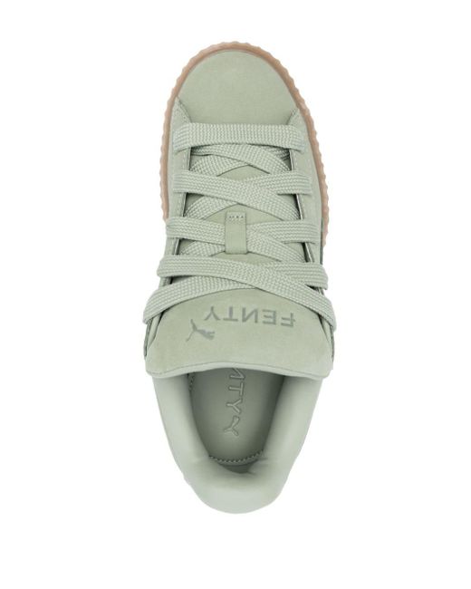 Fenty Green Creeper Phatty Leather Sneakers