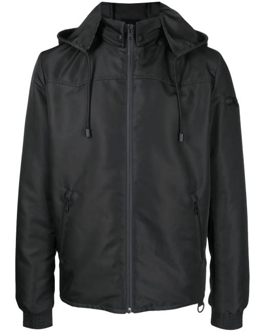 Lanvin Black Graphic-Print Hooded Jacket for men
