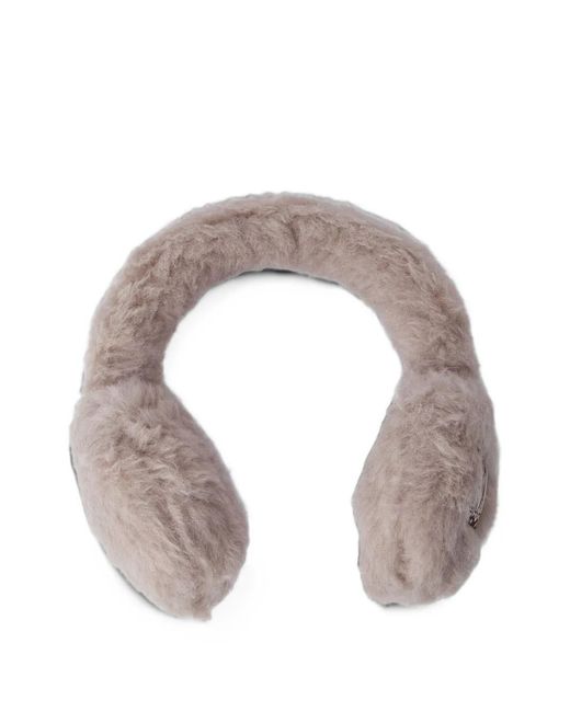 Max Mara Gray Faux-Fur Earmuffs