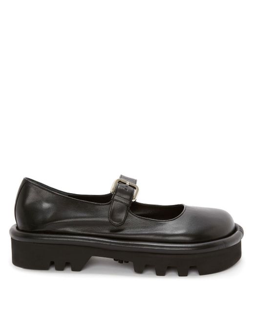 JW Anderson Bumper-tube Leather Chunky Mary Janes in Black | Lyst Australia