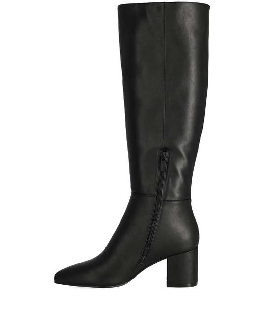 Mexx Black Block-Heel Pointed-Toe Boots