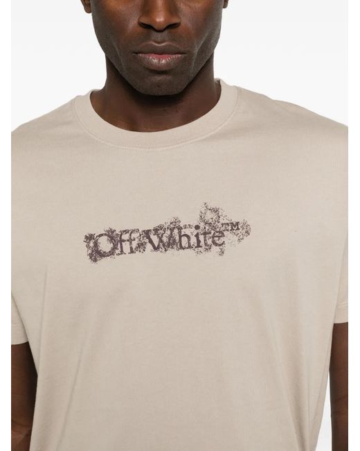 Off-White c/o Virgil Abloh Natural Heraldic Graphic T-Shirt for men