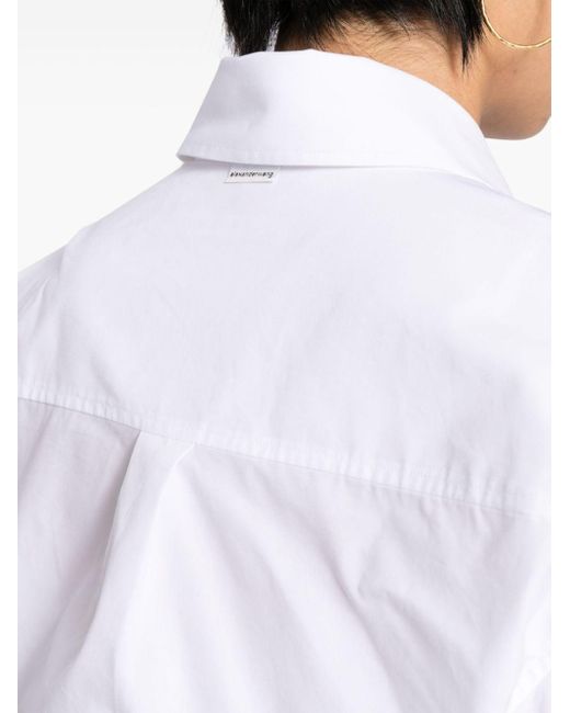 Robe courte à fronces Alexander Wang en coloris White