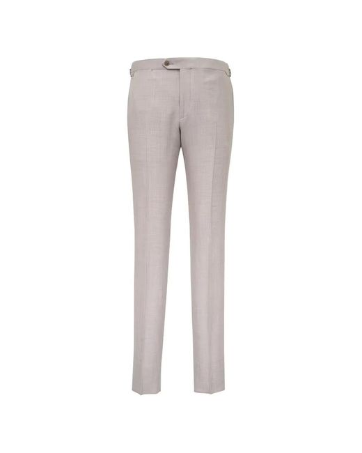 Atelier Munro Gray Buttoned Trousers for men