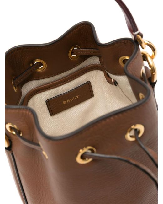Bally Brown Code Leather Mini Bag
