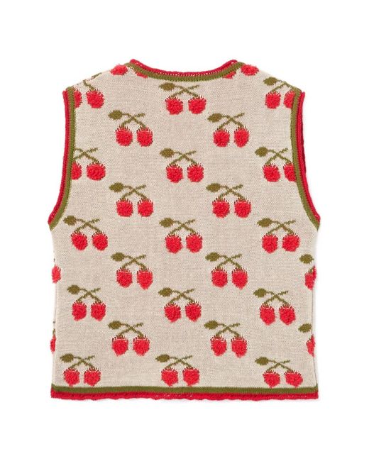 LaDoubleJ Red Cherry Tie Gilet