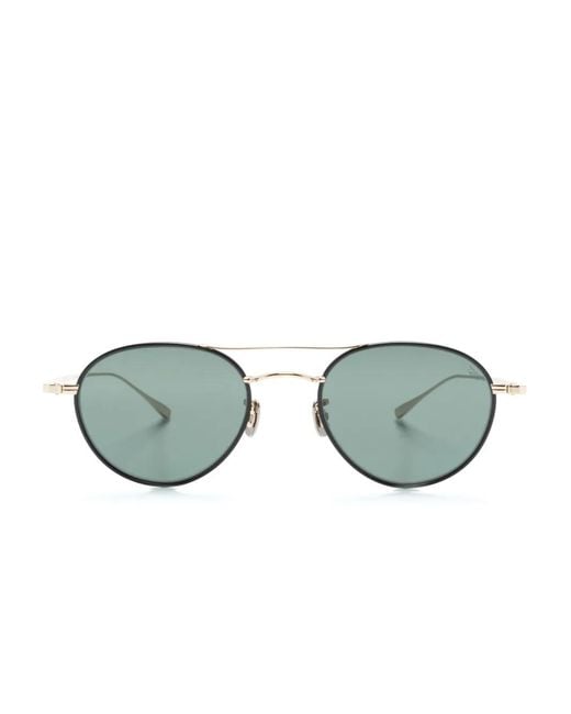 Eyevan 7285 Green 191 Round-Frame Sunglasses