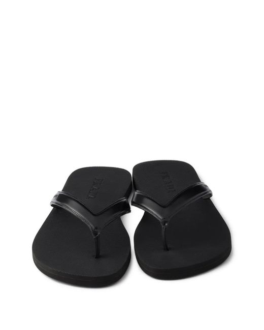 Prada Sandalen Mit Logo-Print in White für Herren