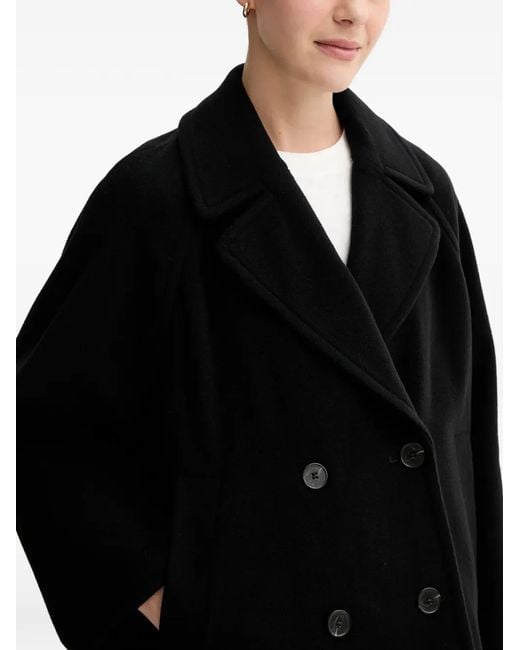 Marc O' Polo Black Double-Breasted Coat