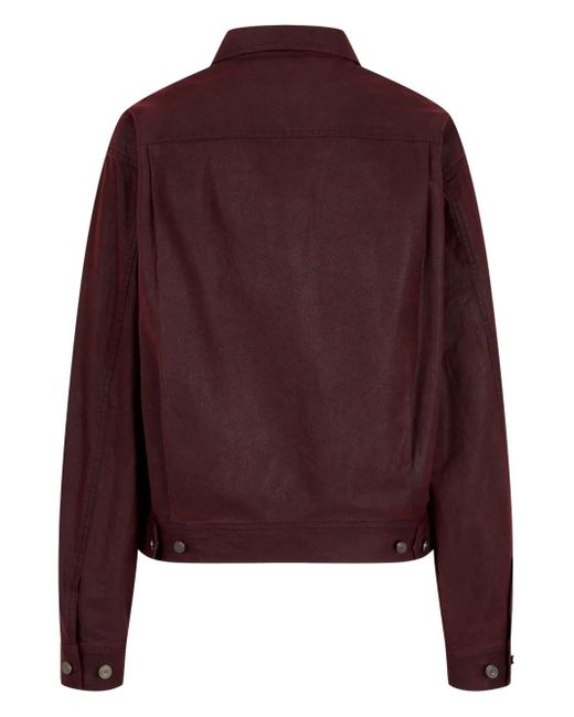 Studio Tomboy X Coated Denim Jacket in Red | Lyst