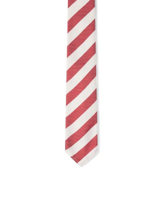 DSquared² Red Striped Silk Tie for men